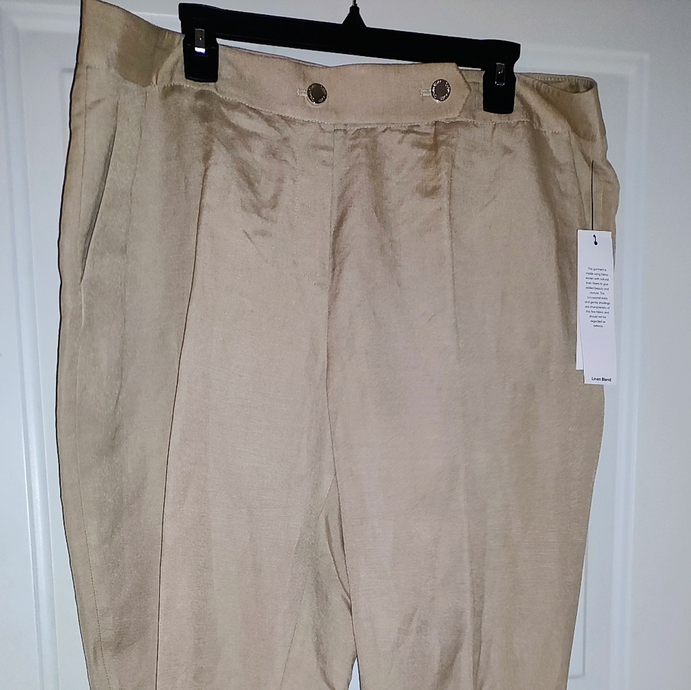 Beige Linen Pants